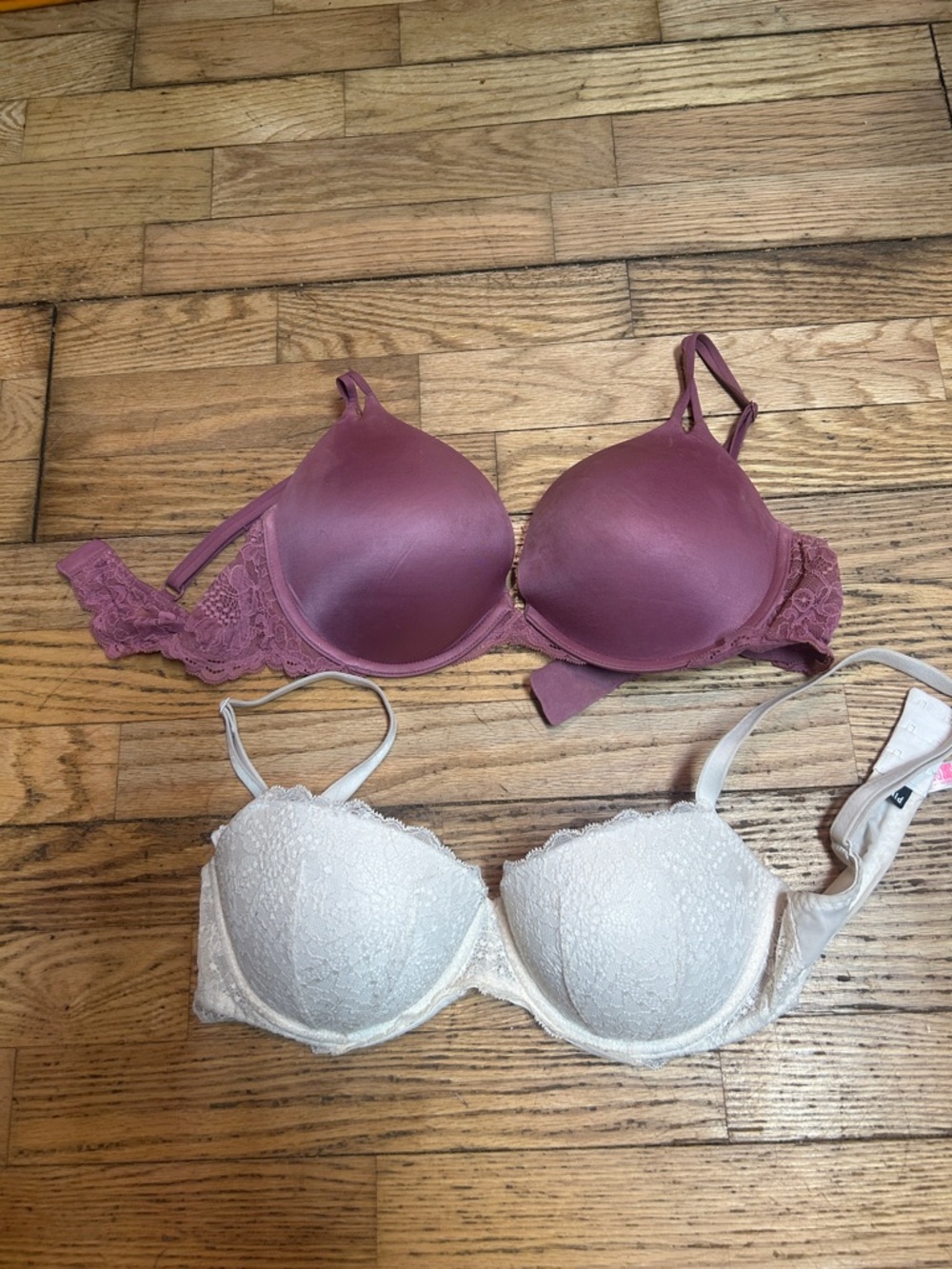 Victoria’s Secret/pink Mauve Lace-Back Push-Up Bra - Women Intimates & Sleepwear